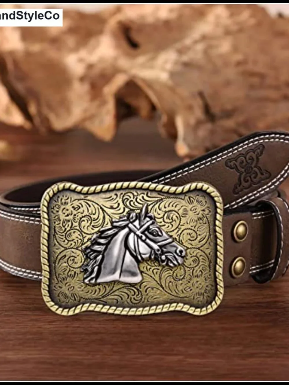 Western Horse Head Belt Buckle Zinc Alloy, Rodeo Cowboy Design, Fits 1.5